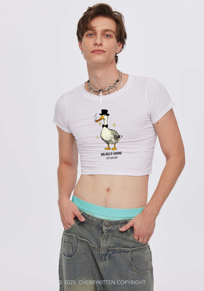 Mr Silly Goose Y2K Valentine's Day Baby Tee Cherrykitten