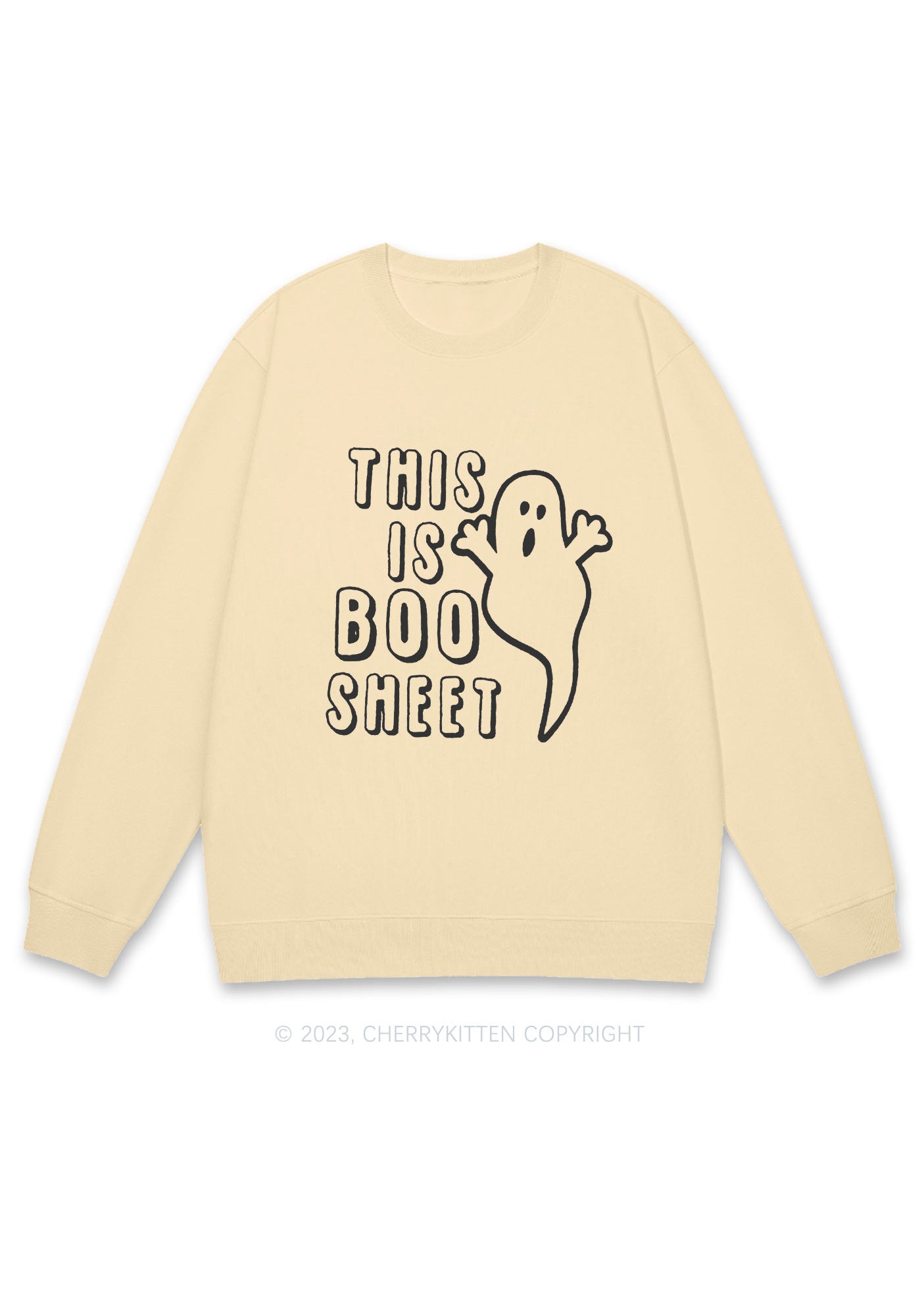This Is Boo Sheet Ghost Halloween Y2K Sweatshirt Cherrykitten