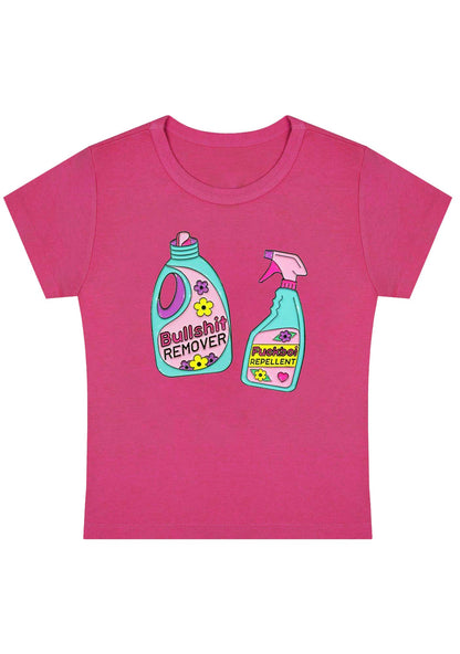 Curvy Bullshxt Remover Fxxkboi Repellent Baby Tee
