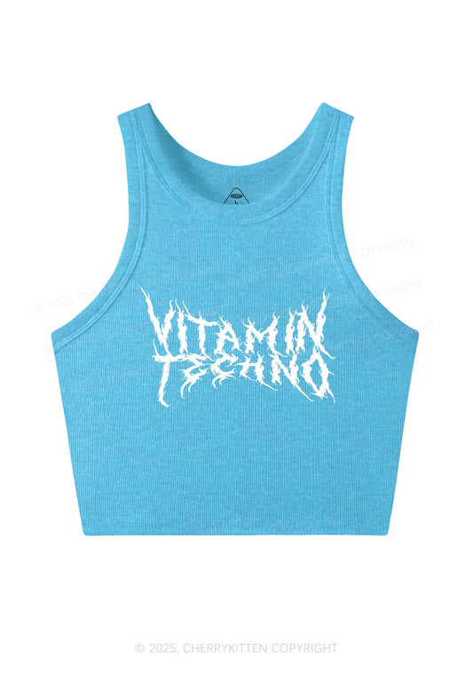 Vitamin Techno Y2K Crop Tank Top Cherrykitten