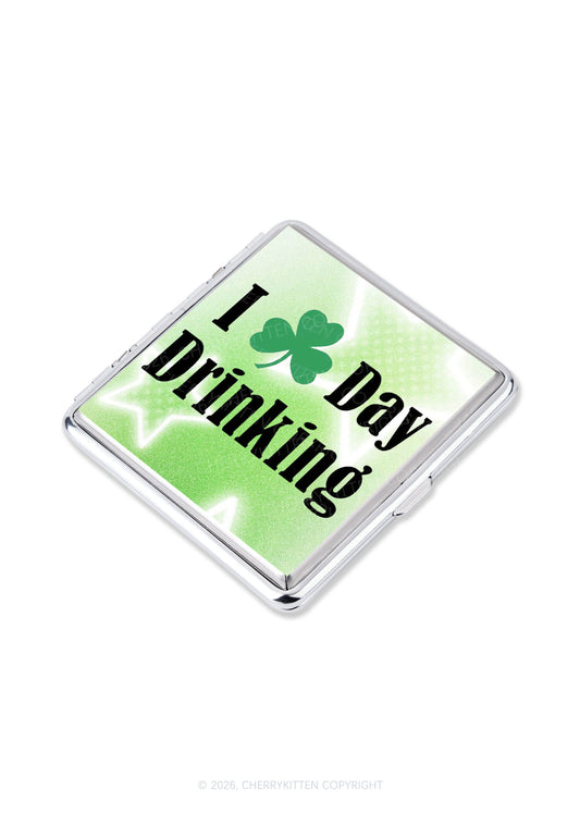 I Love Day Drinking St Patricks Y2K Cigarette Case Cherrykitten
