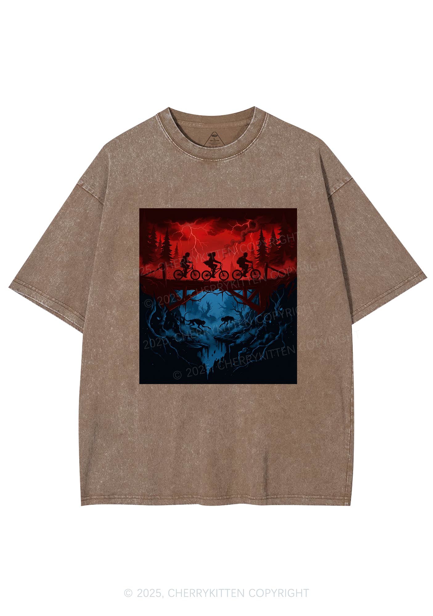 Red Storm Riders Y2K Shirts Washed Tee Cherrykitten