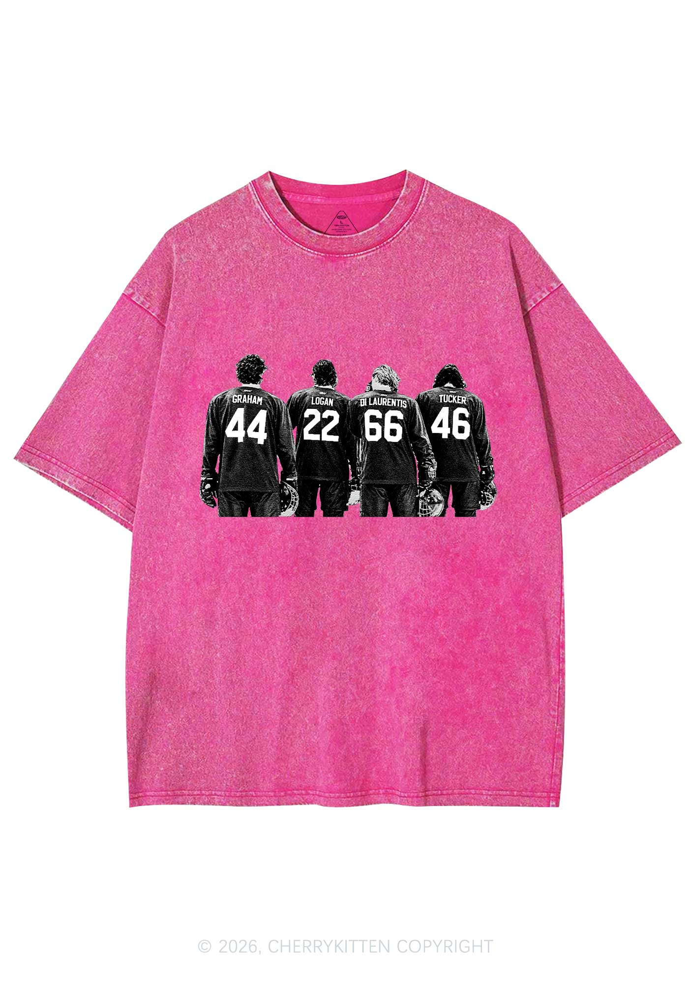 Hockey Crew Y2K Shirts Washed Tee Cherrykitten