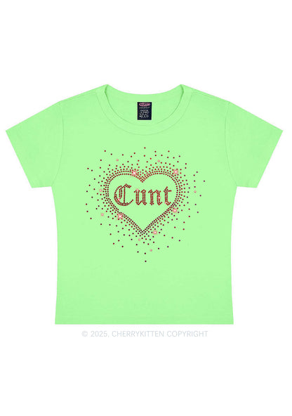 Rhinestone Love Cxxt Y2K Baby Tee Cherrykitten