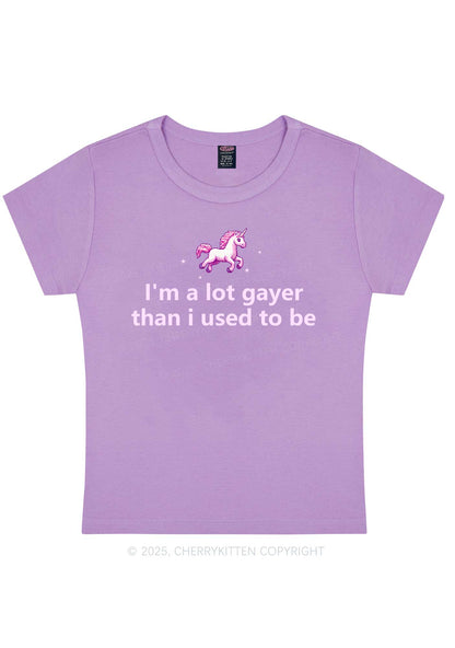 Im A Lot Gayer Pride Y2K Baby Tee Cherrykitten