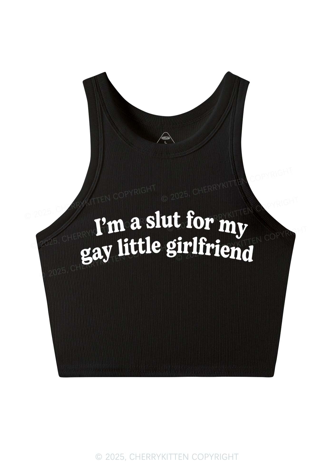 Slxt For My Gay GF Valentine's Day Y2K Crop Tank Top Cherrykitten