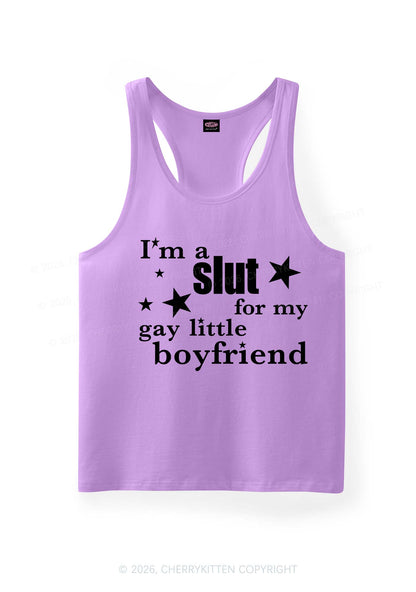 Slxt For My Gay Little BF Pride Y2K Men Racerback Tank Top Cherrykitten
