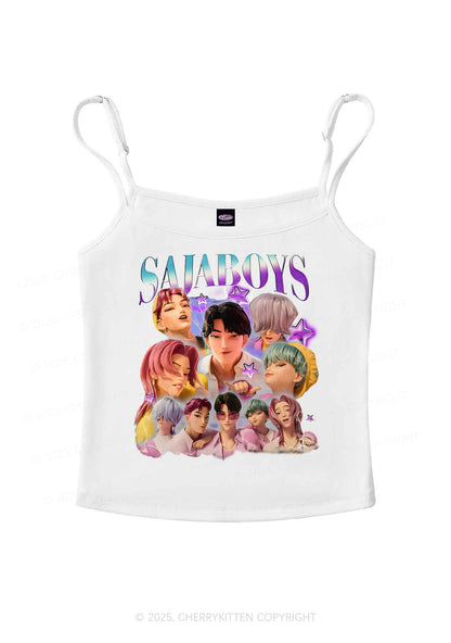 Kpop Boys Y2K Spaghetti Strap Cami Cherrykitten