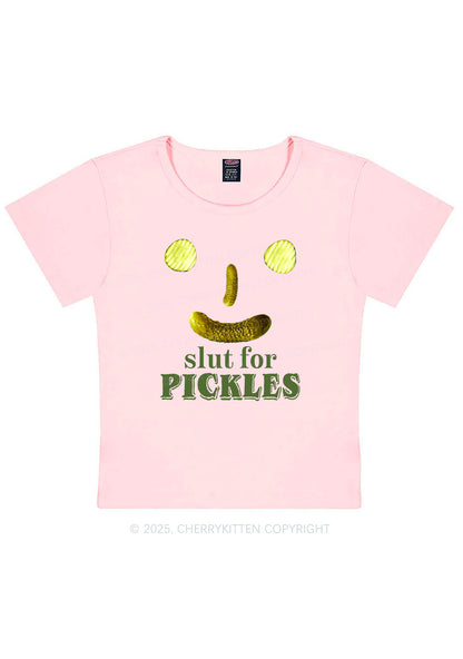 Slxt For Pickles Y2K Baby Tee Cherrykitten