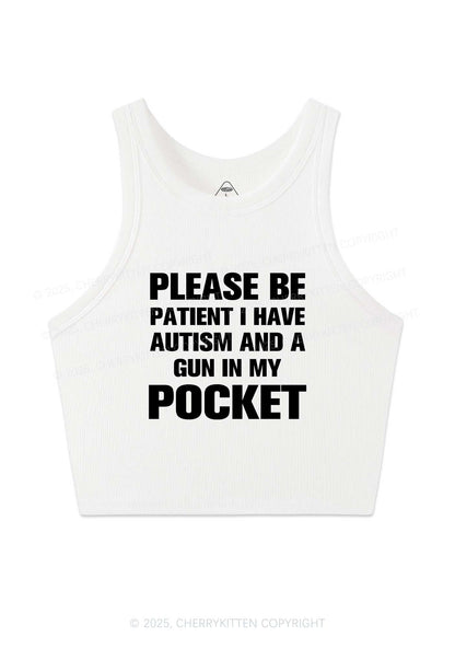 Please Be Patient Y2K Crop Tank Top Cherrykitten