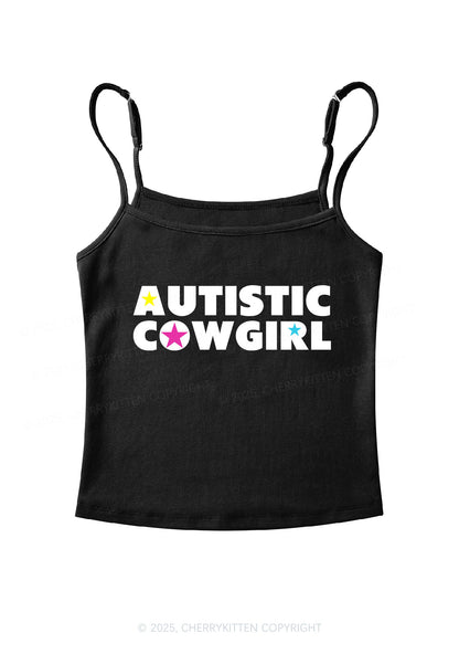 Autistic Cowgirl Y2K Spaghetti Strap Cami Cherrykitten