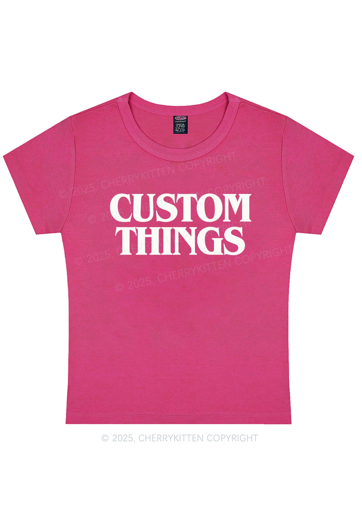 Custom Things Y2K Baby Tee Cherrykitten