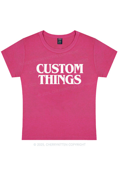 Custom Things Y2K Baby Tee Cherrykitten