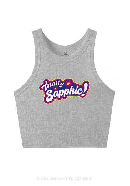Totally Sapphic Pride Y2K Crop Tank Top Cherrykitten