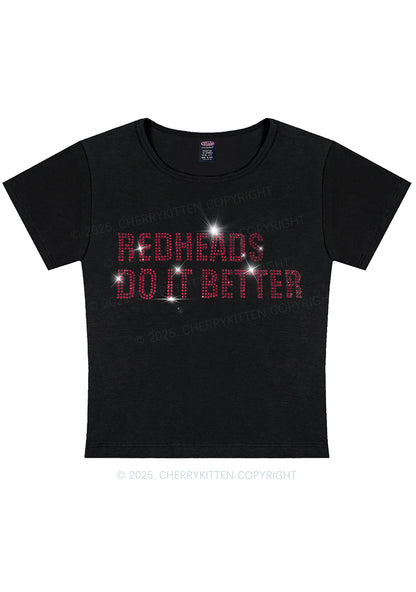 Curvy Redheads Do It Better Y2K Baby Tee Cherrykitten