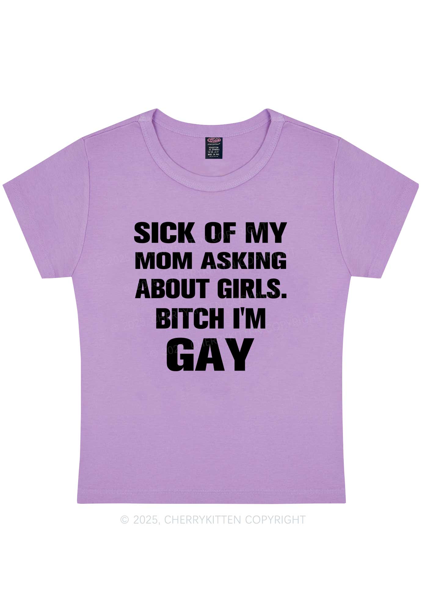 Bxxch Im Gay Pride Y2K Baby Tee Cherrykitten
