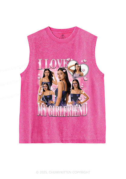 Custom Sparkly Heart I Love BF GF Y2K Washed Muscle Tank Cherrykitten