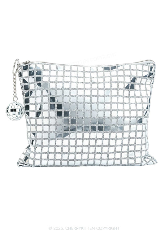 Silver Disco Ball Handbag Y2K Bags Cherrykitten