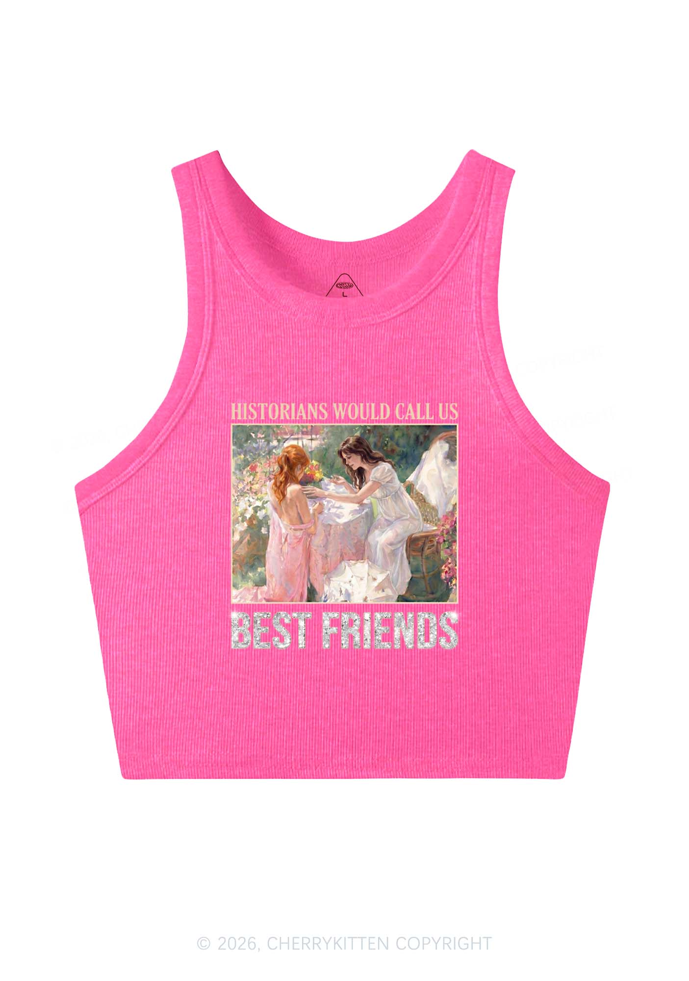 Historians Call Us Best Friends Pride Y2K Crop Tank Top Cherrykitten