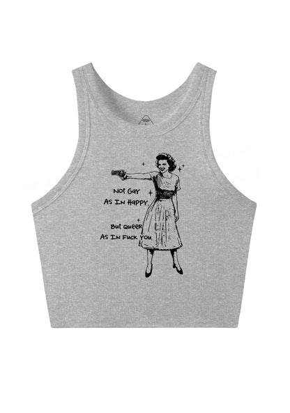 But Queer As In Pride Y2K Crop Tank Top Cherrykitten