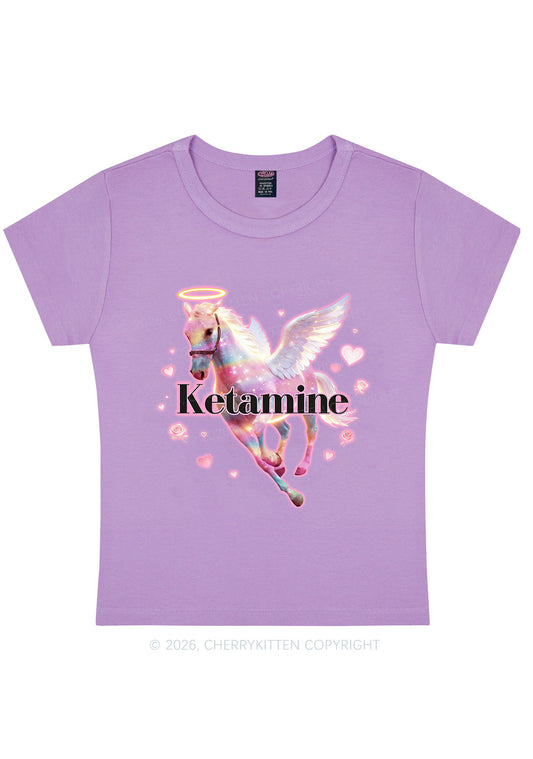 Angel K Horse Valentine's Day Y2K Baby Tee Cherrykitten