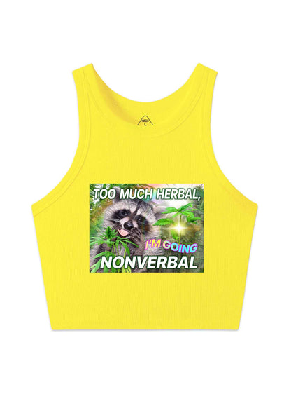 Im Going Nonverbal Y2K Crop Tank Top Cherrykitten