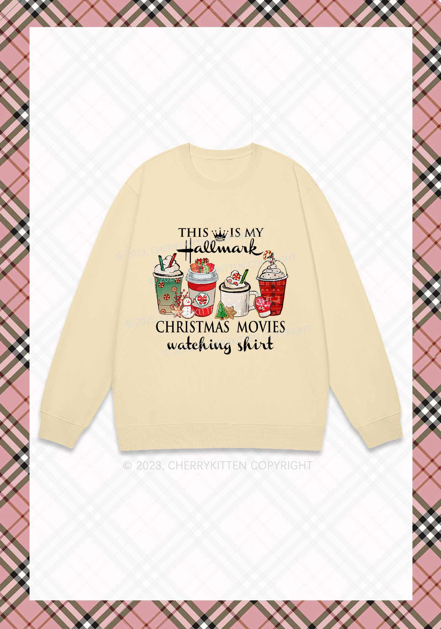 Christmas Movies Watching Shirt Y2K Sweatshirt Cherrykitten