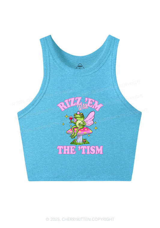 Fairy Frog Rizz Tism Y2K Crop Tank Top Cherrykitten