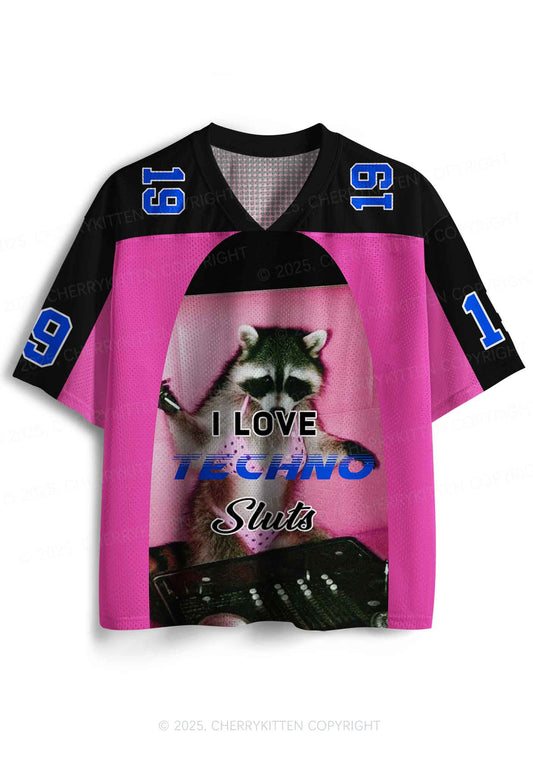 Custom I Love Techno Slxts Y2K Sport Jersey Shirts Cherrykitten