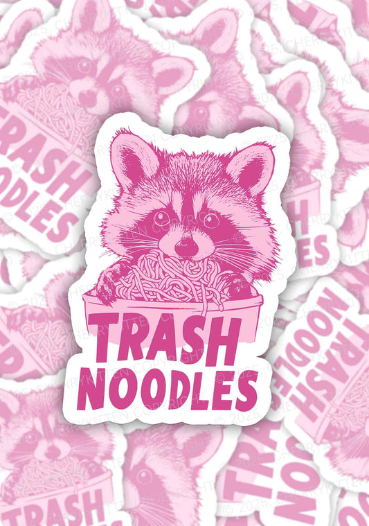 Raccoon Trash Noodles 1Pc Y2K Sticker Cherrykitten