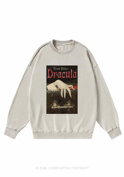 Halloween Creepy Claw Y2K Washed Sweatshirts Cherrykitten