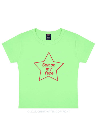 Spit On My Face Y2K Baby Tee Cherrykitten