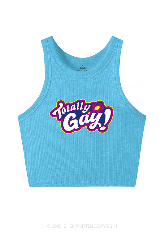 Totally Gay Pride Y2K Crop Tank Top Cherrykitten