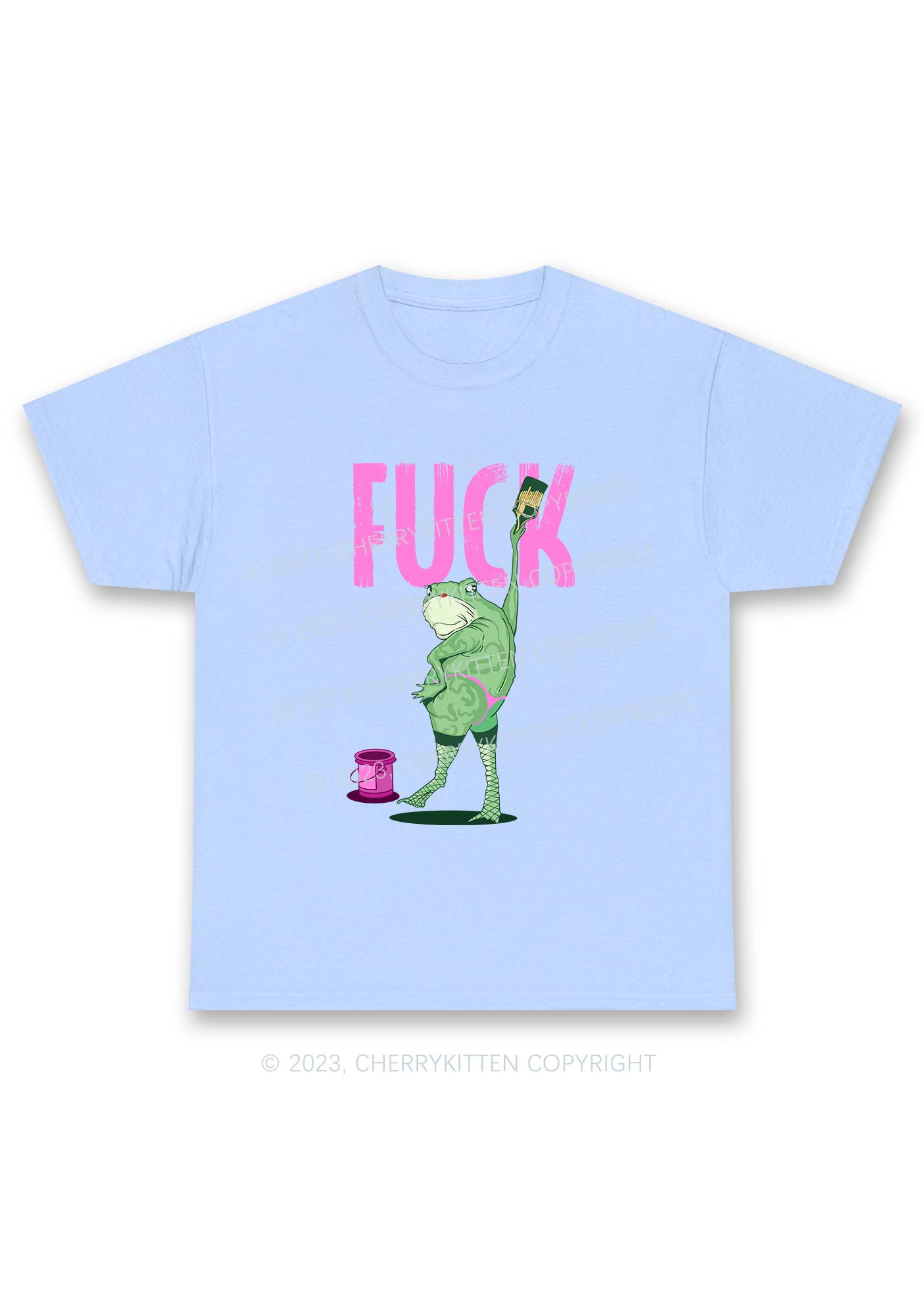 Frog Painting Fxck Y2K Chunky Shirt Cherrykitten