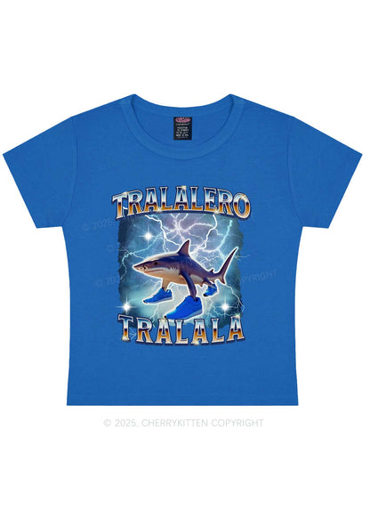 Tralalero Tralala Italian Brainrot Shirt Y2K Baby Tee Cherrykitten