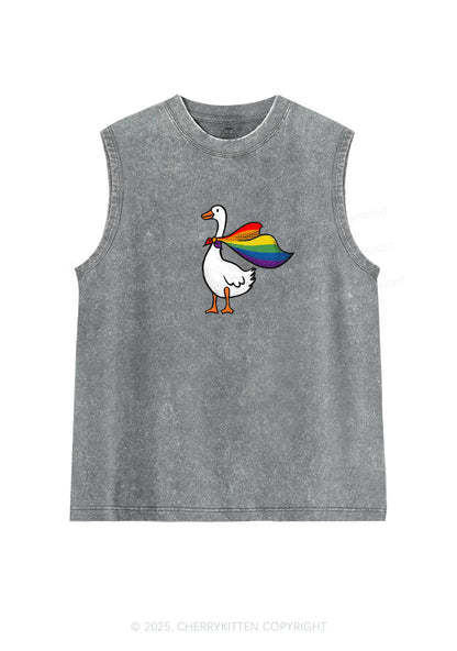 Pride Goose Y2K Washed Muscle Tank Cherrykitten