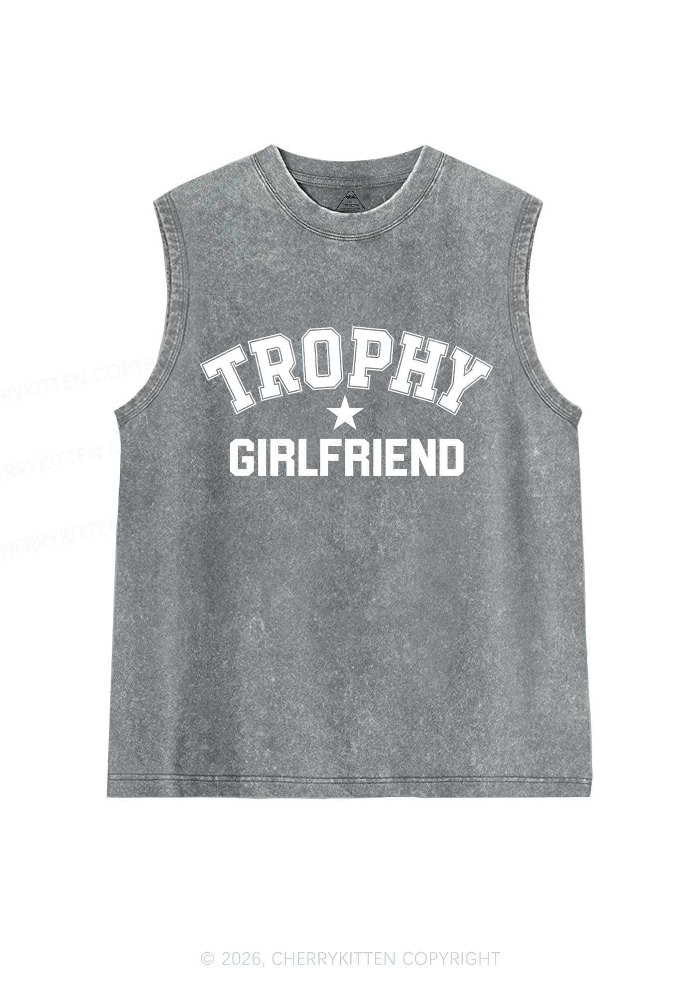 Trophy Girlfriend Y2K Washed Muscle Tank Cherrykitten