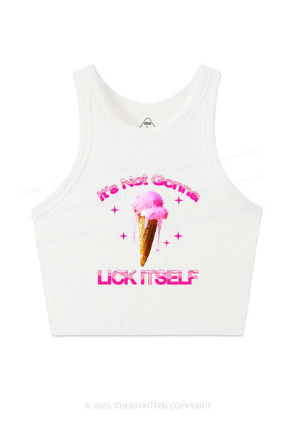 Ice Cream Lick Itself Y2K Crop Tank Top Cherrykitten