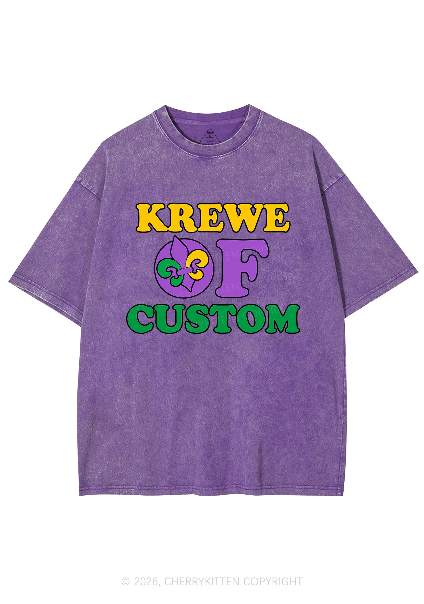 Krewe Of Custom Y2K Shirts Washed Tee Cherrykitten