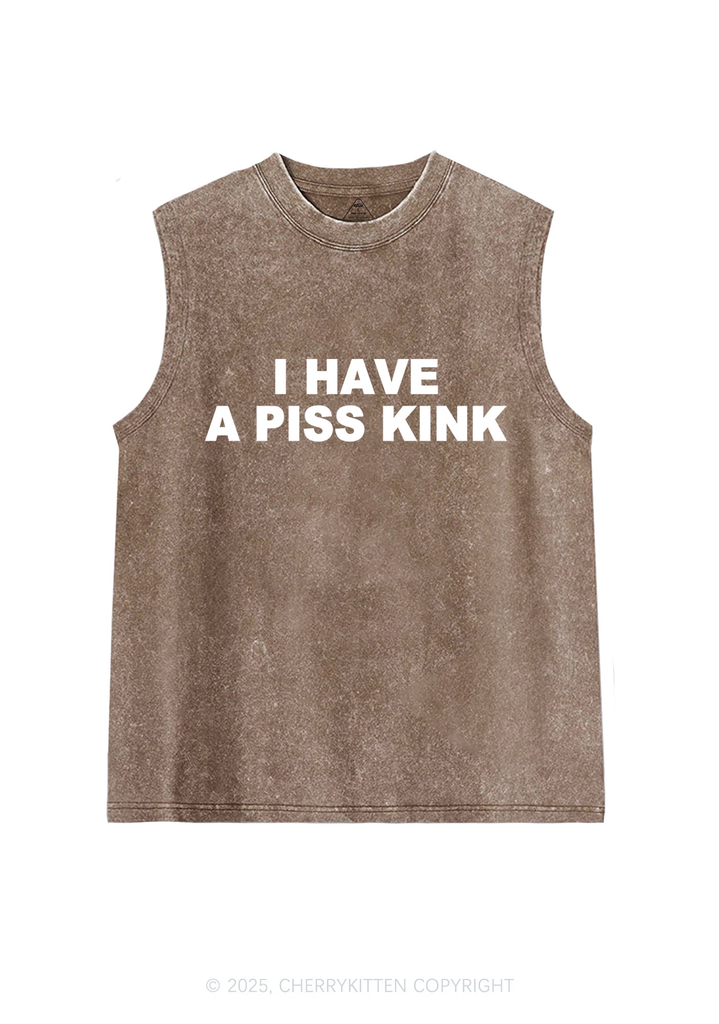 Piss Kink Y2K Washed Muscle Tank Cherrykitten