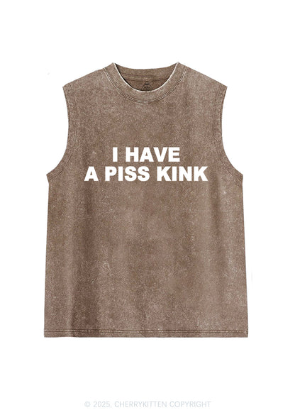 Piss Kink Y2K Washed Muscle Tank Cherrykitten