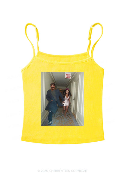 Custom Famous Hallway Photo Y2K Spaghetti Strap Cami Cherrykitten
