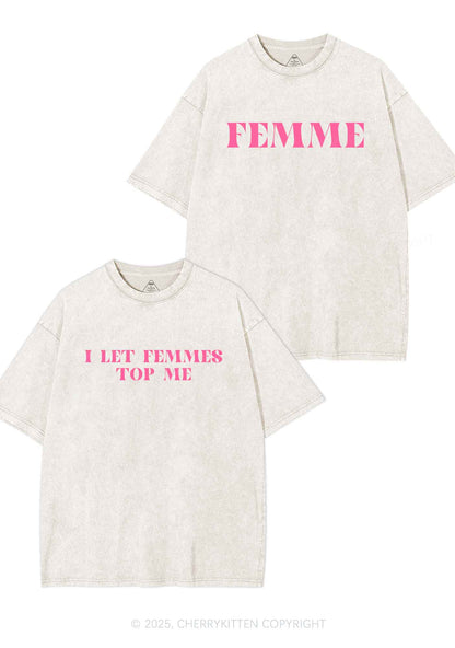 I Let Femmes Top Me Y2K Valentine's Day Washed Tee Cherrykitten