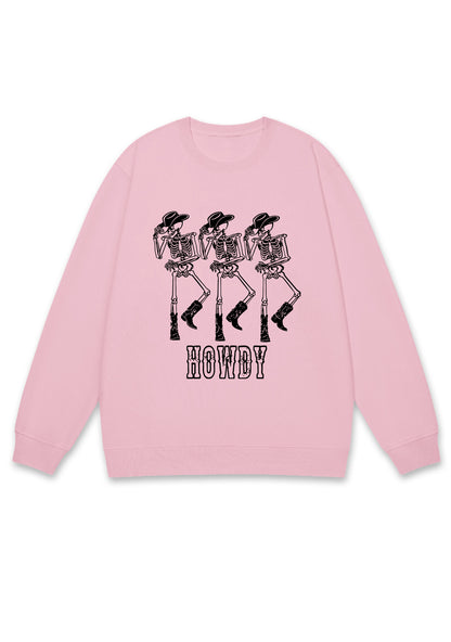 Halloween Howdy Dancing Skeletons Y2K Sweatshirt