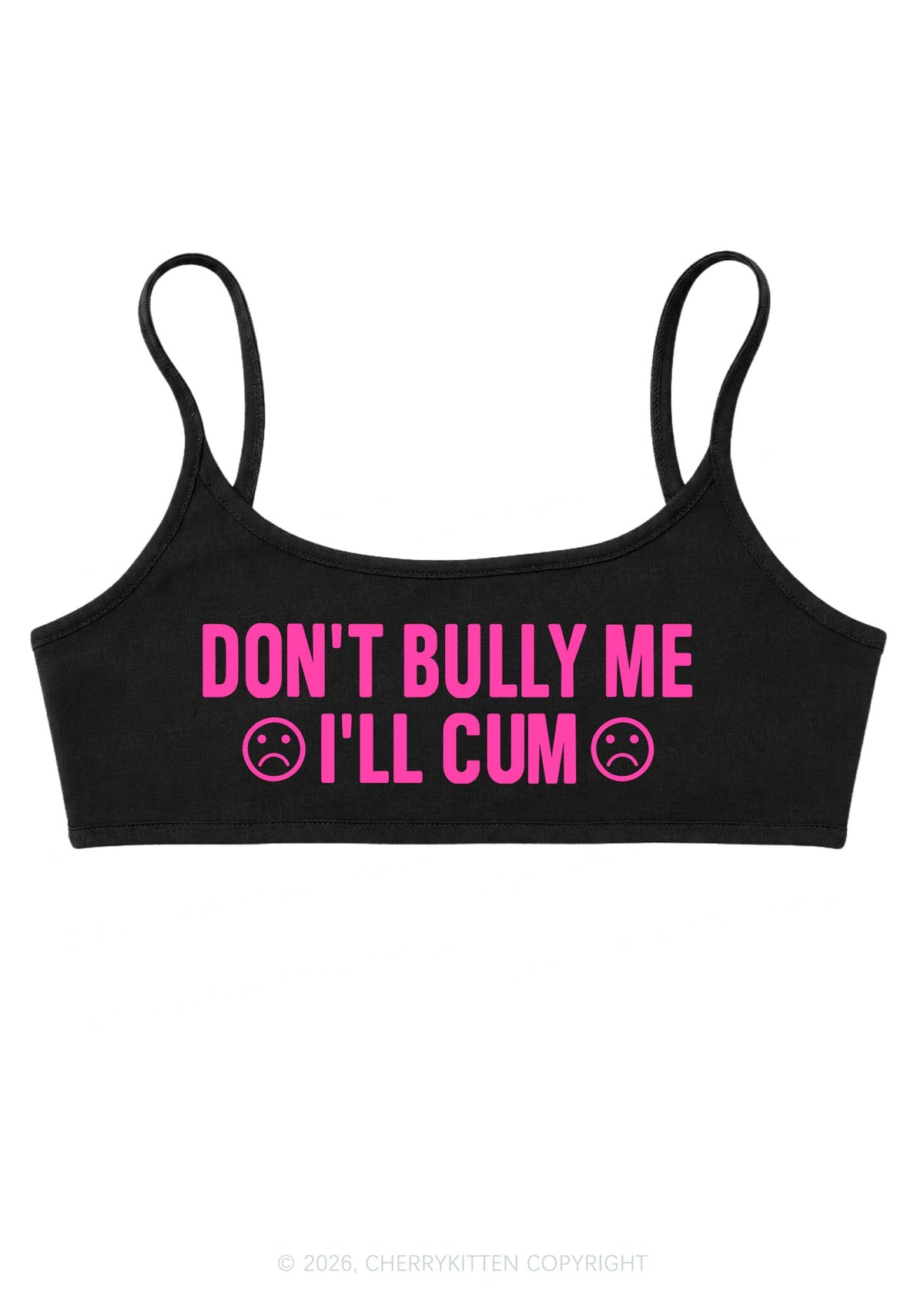 Dont Bully Me Y2K Super Crop Cami Cherrykitten