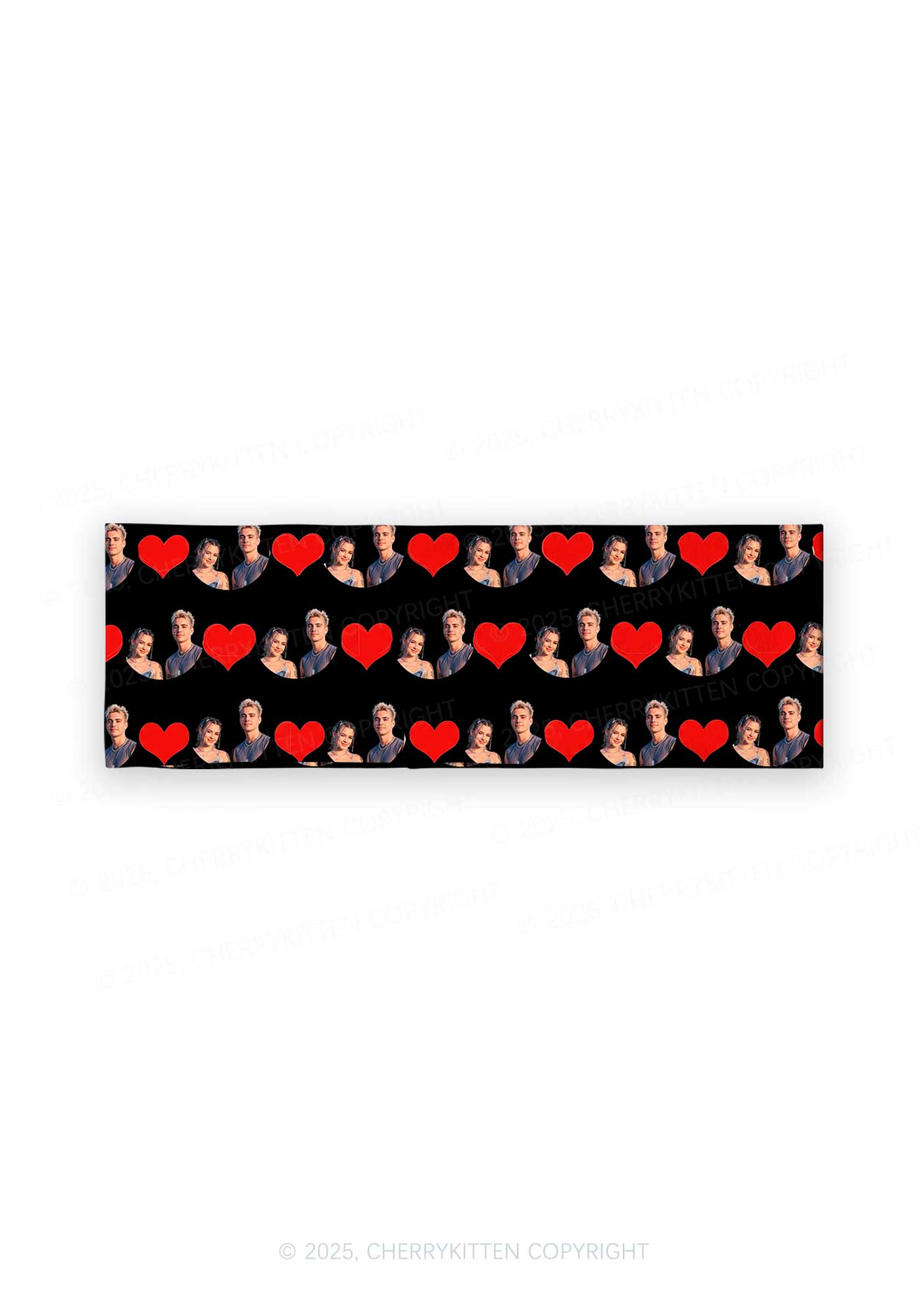 Custom Couple Photo Valentine's Day Y2K Print Headband Cherrykitten