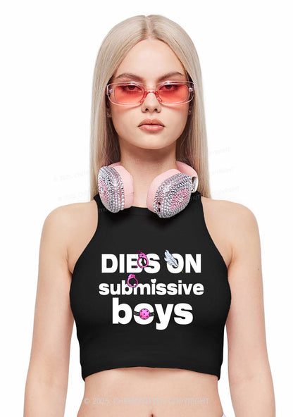 Dibs On S Boys Y2K Crop Tank Top Cherrykitten