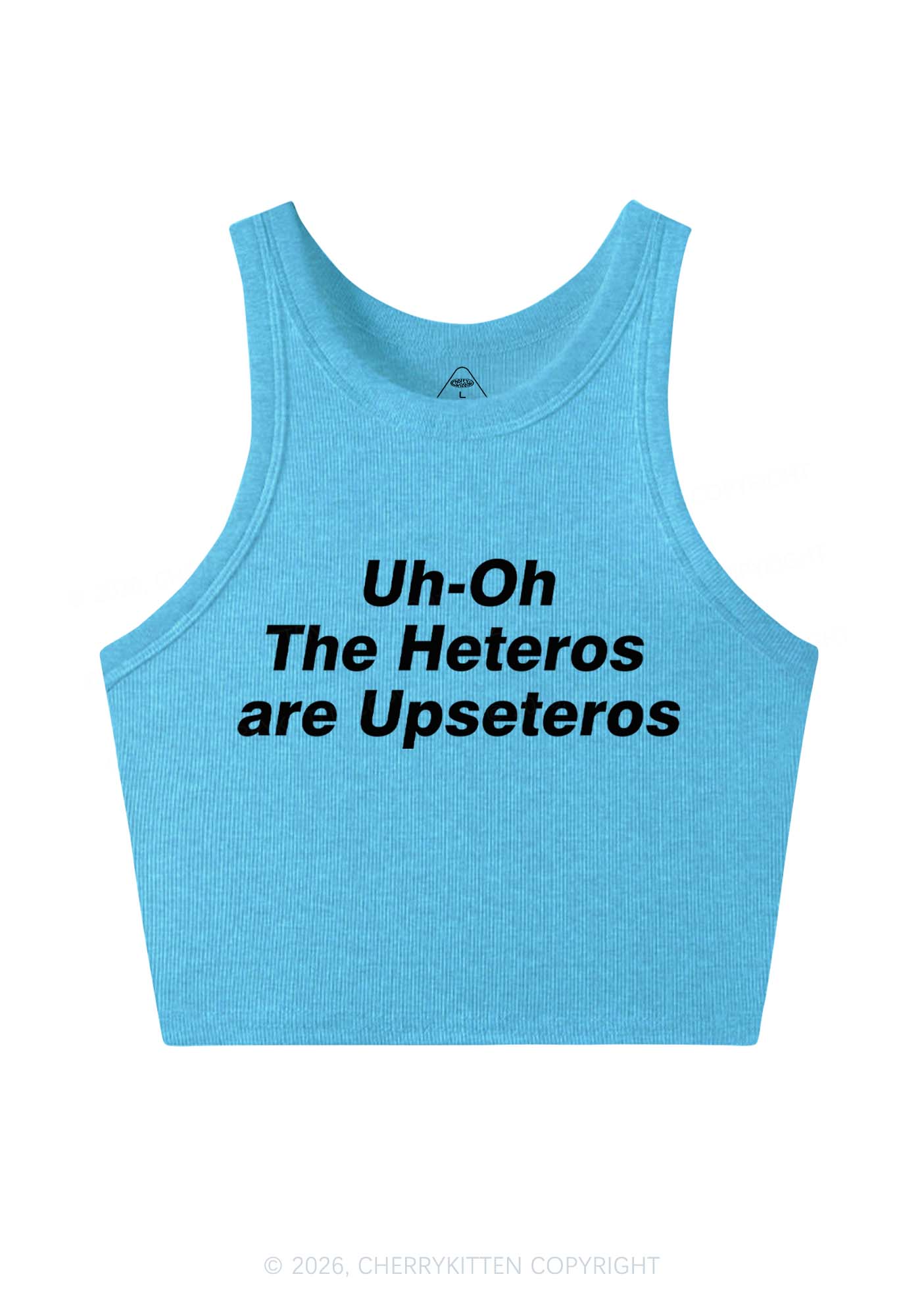 The Heteros Are Upseteros Pride Y2K Crop Tank Top Cherrykitten