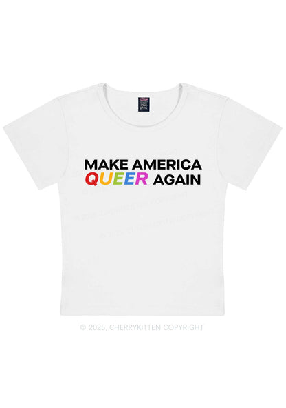 Make America Queer Again Pride Y2K Baby Tee Cherrykitten