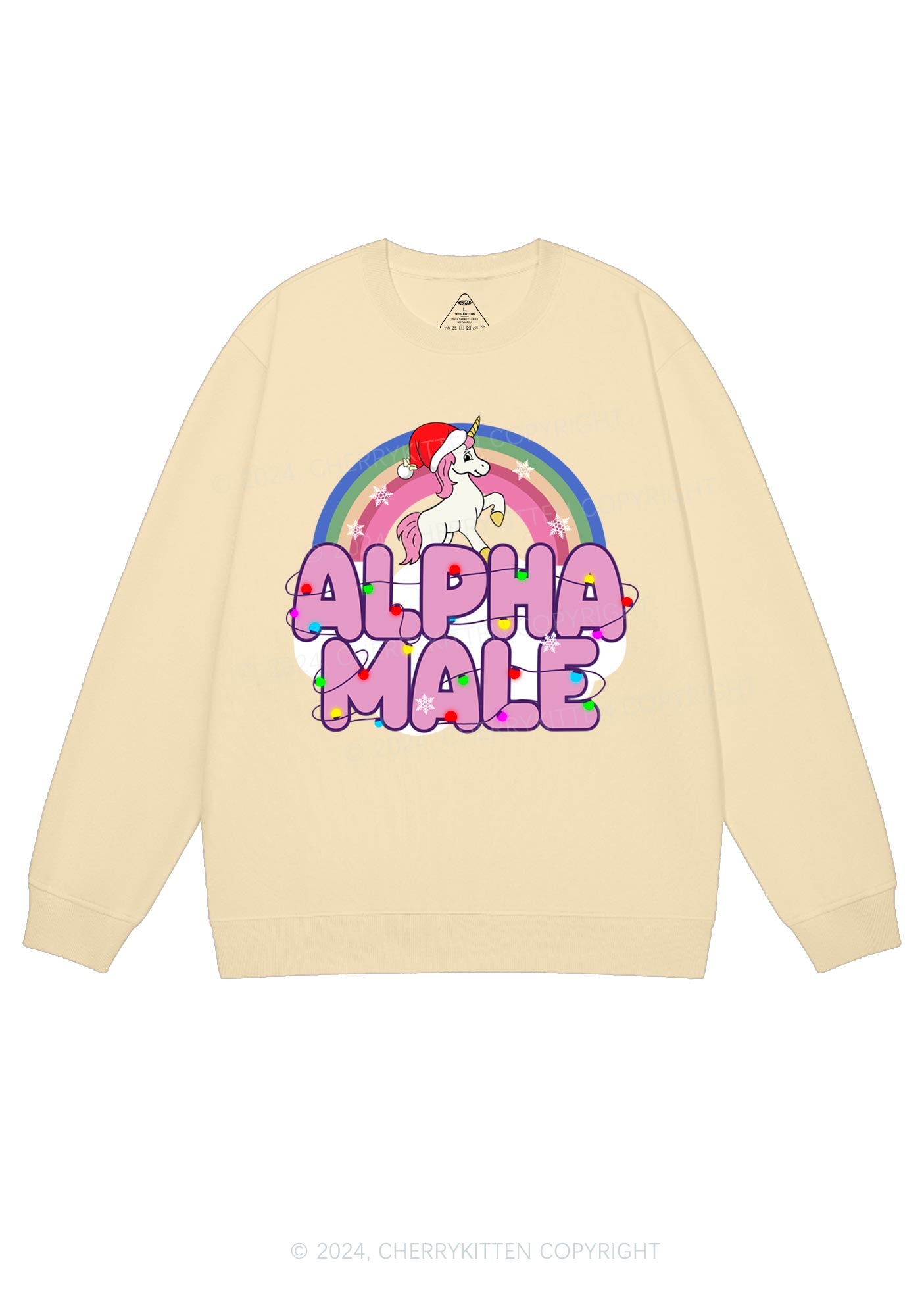 Christmas Alpha Male Y2K Sweatshirt Cherrykitten